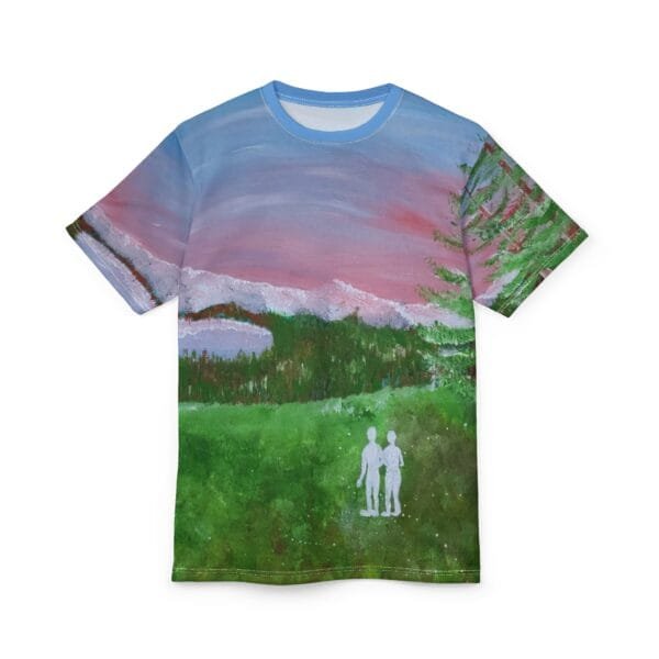 'The Hills Of Sacred Communion' All Around Print T-Shirt - Image 2