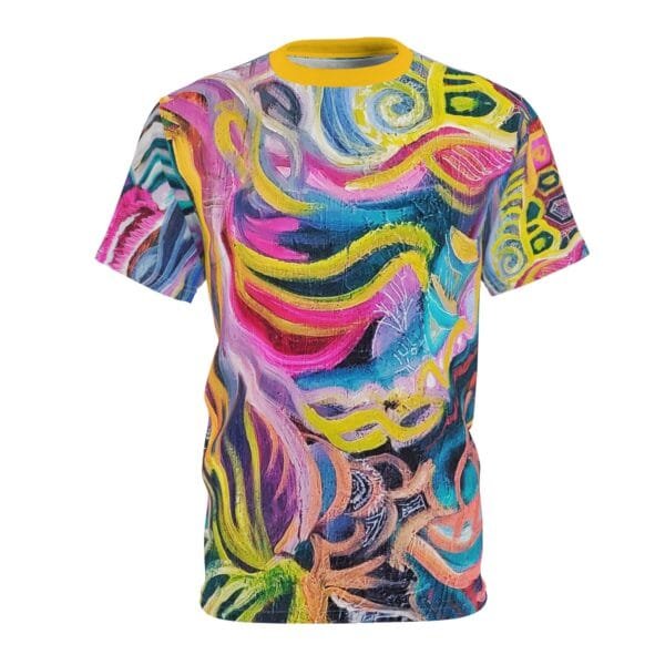 'Vertical Abstract' All Around Print T-Shirt