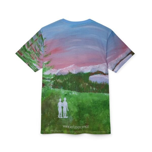 'The Hills Of Sacred Communion' All Around Print T-Shirt - Image 4