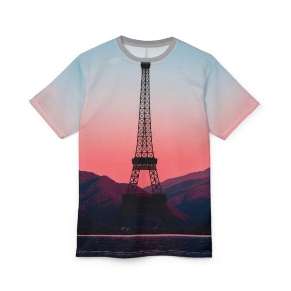 'Eiffel Tower Sunrise' All Around Print T-Shirt - Image 2