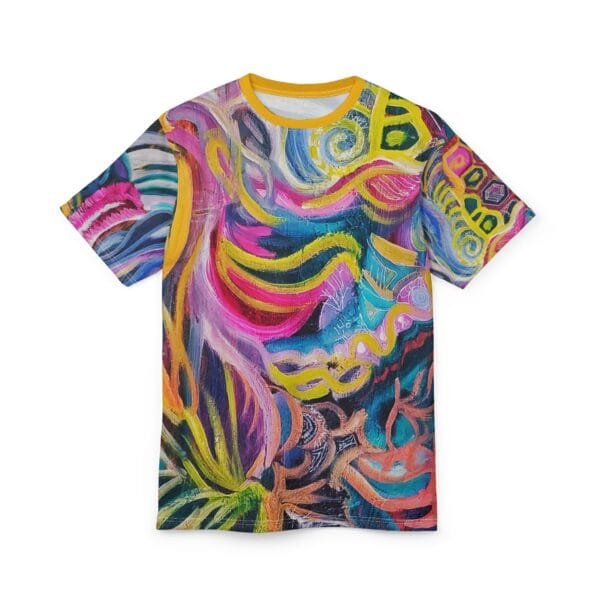 'Vertical Abstract' All Around Print T-Shirt - Image 2