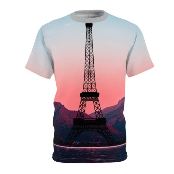 'Eiffel Tower Sunrise' All Around Print T-Shirt