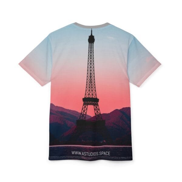 'Eiffel Tower Sunrise' All Around Print T-Shirt - Image 4