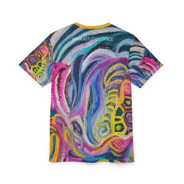 'Vertical Abstract' All Around Print T-Shirt - Image 4