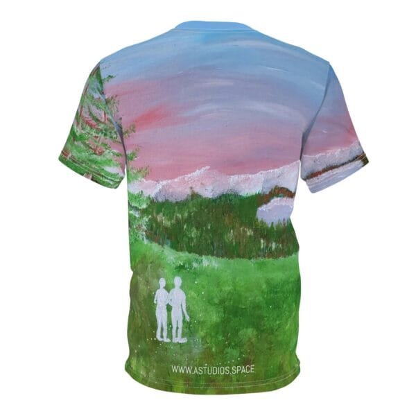 'The Hills Of Sacred Communion' All Around Print T-Shirt - Image 3