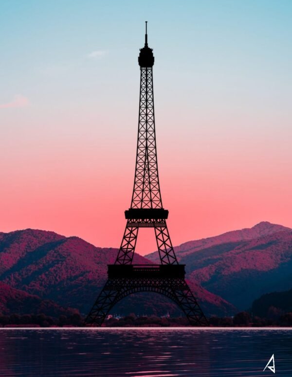 'Eiffel Tower Sunrise' Magnet